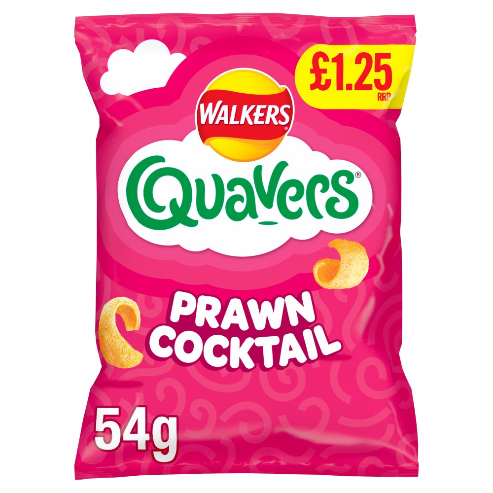 Walkers Quavers Prawn Cocktail 18 x 54g - Snacks Crisps