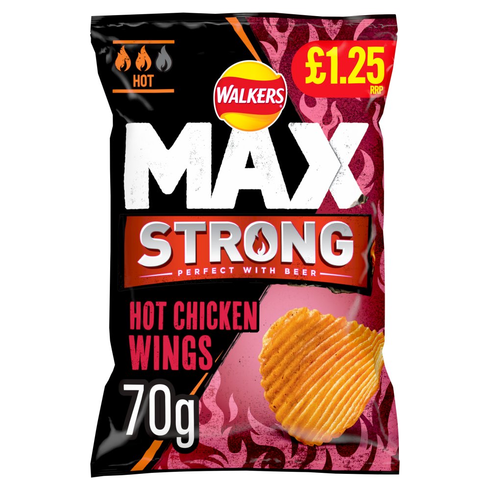 Walkers Max Hot Chicken Wings 15 x 70g