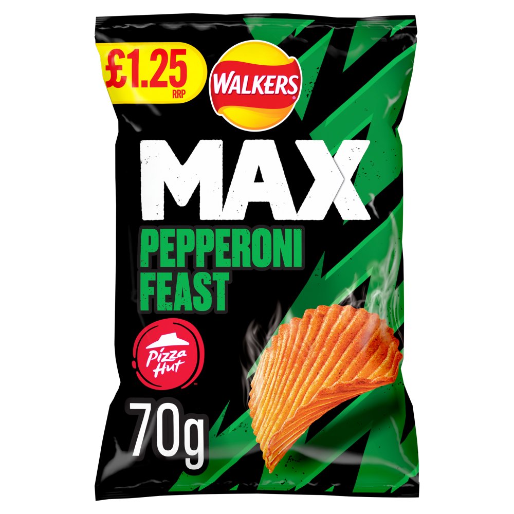 Walkers Max Pepperoni Feast 15 x 70g - Snacks Crisps