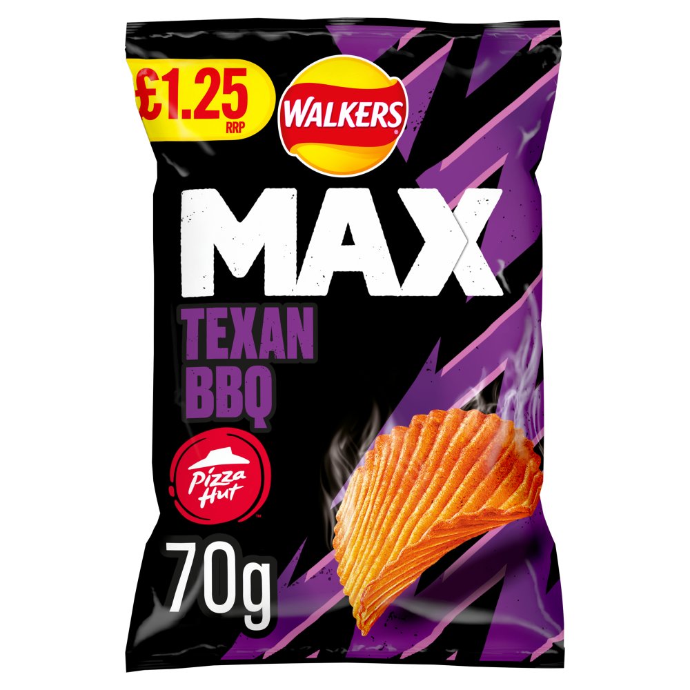 Walkers Max Pizza Hut Texan BBQ 15 x 70g - Snacks Crisps