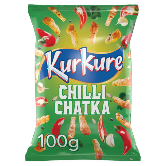 Kurkure Chilli Chatka 15 x 100g - Snacks Crisps