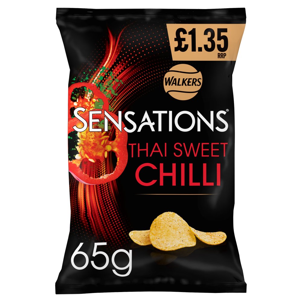 Walkers Sensations THAI SWEET CHILLLI Potato Crisps 18 × 65g Pack