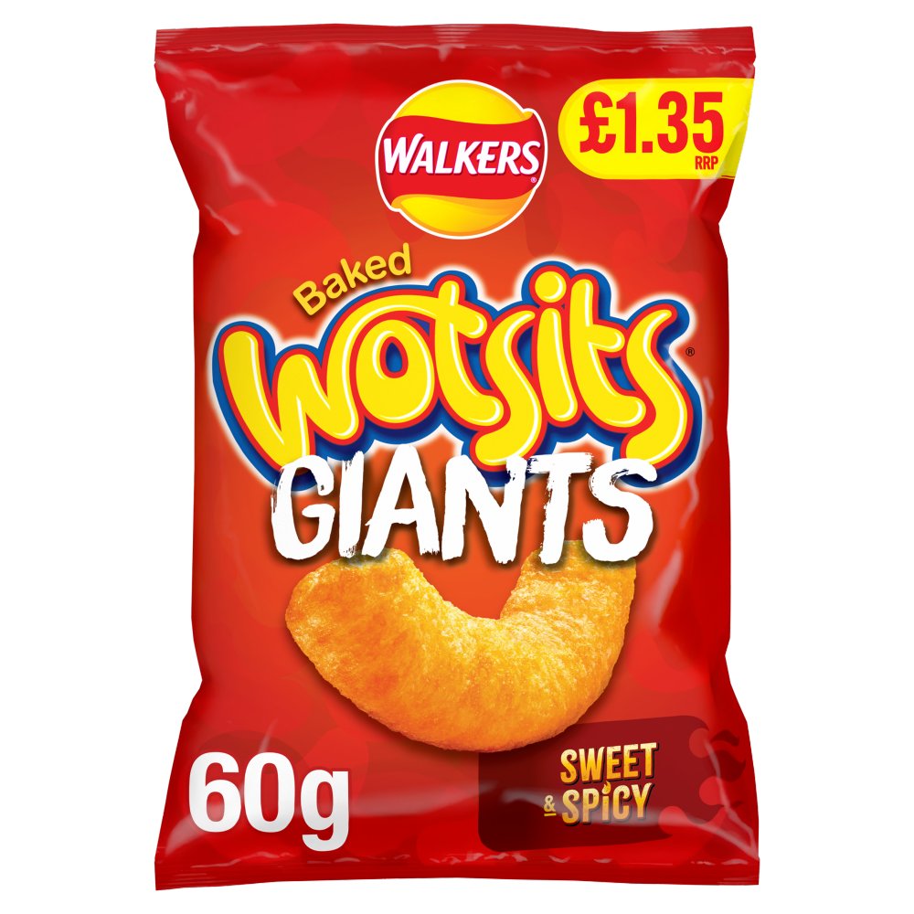 Walkers Wotsits Giants Sweet &amp; Spicy 18 x 60g