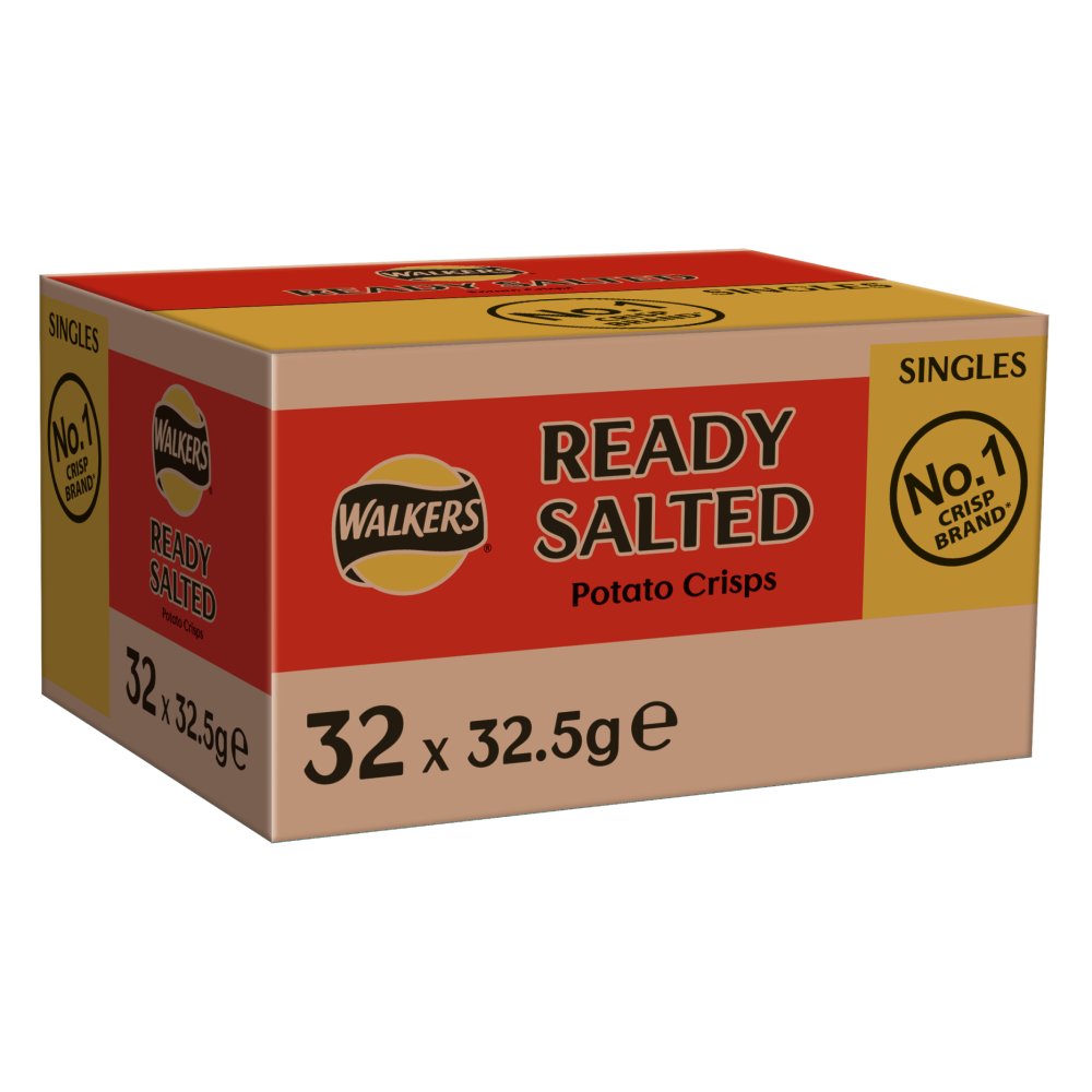Walkers Ready Salted 32 x 32.5g - Snacks Crisps