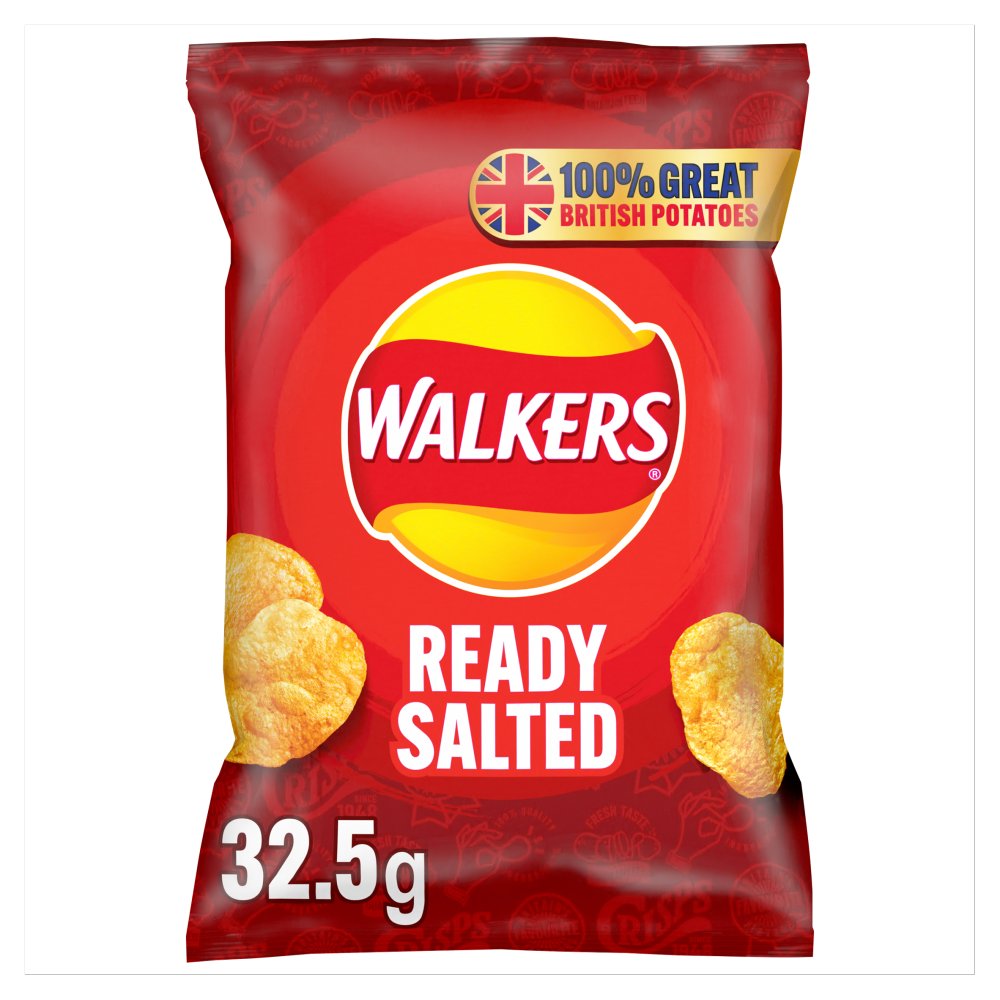 Walkers Ready Salted 32 x 32.5g - Snacks Crisps