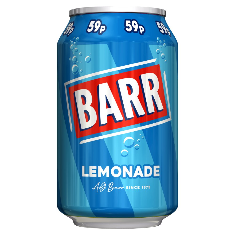 Barr Lemonade 24 x 330ml Soft Drink Cans