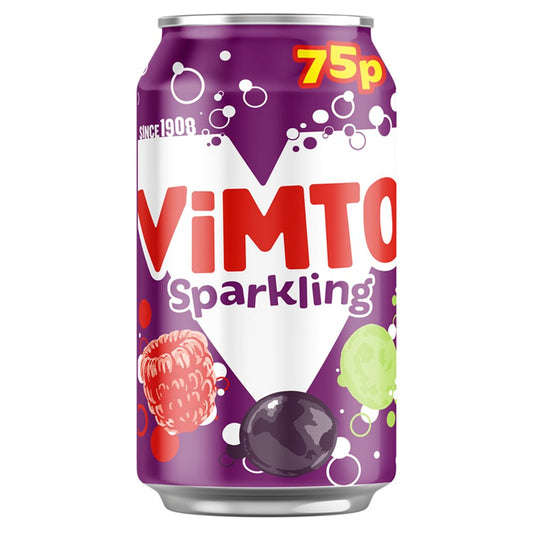 Vimto Sparkling  24 x 330ml - Carbonated Fruit Drink Cans