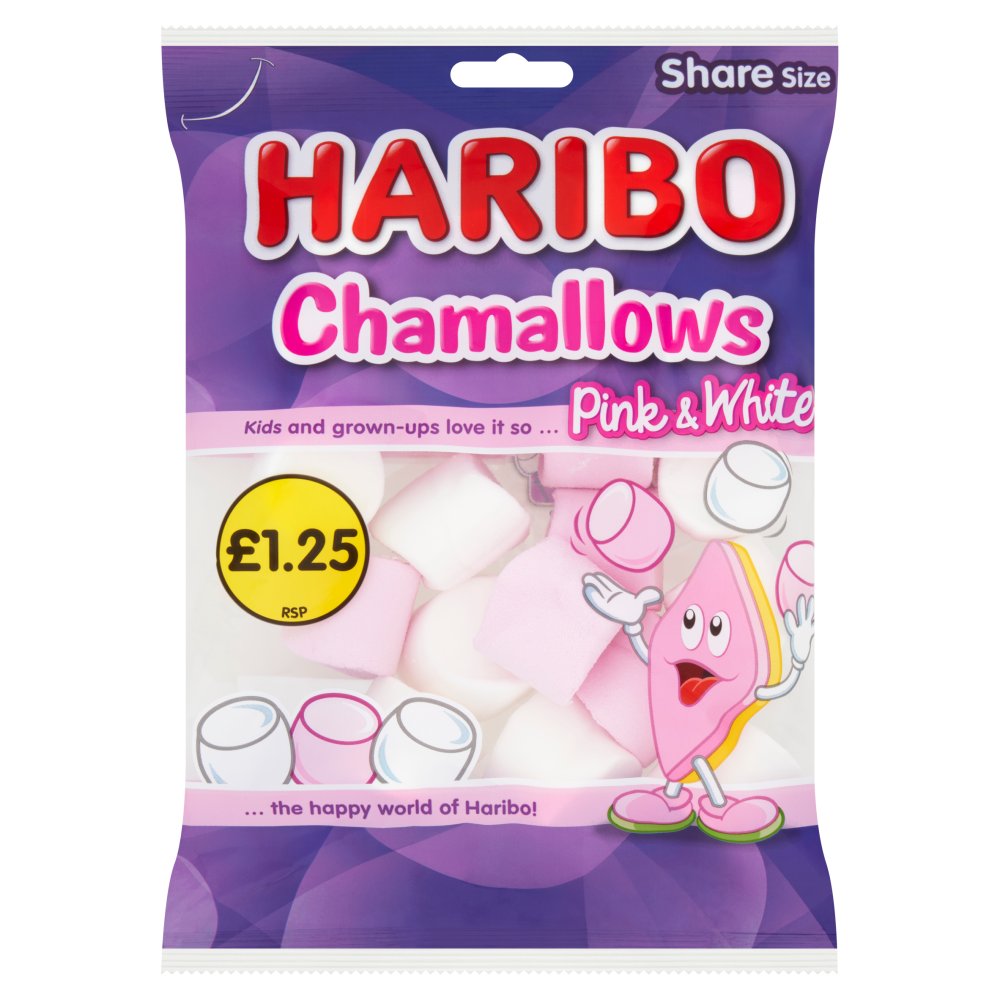Haribo Chamallows Pink &amp; White 12 x 140g - Jelly Share Size