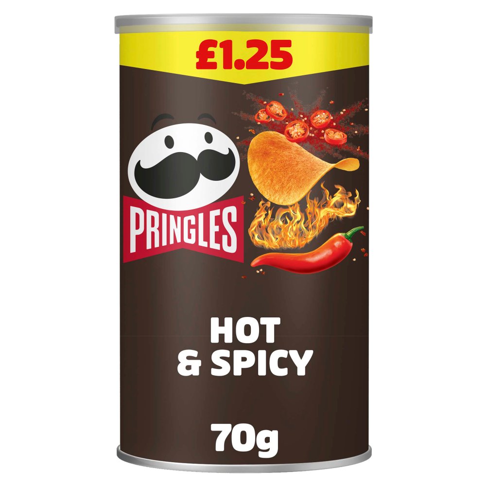 Pringles Hot & Spicy 12 x 70g - Snacks Crisps