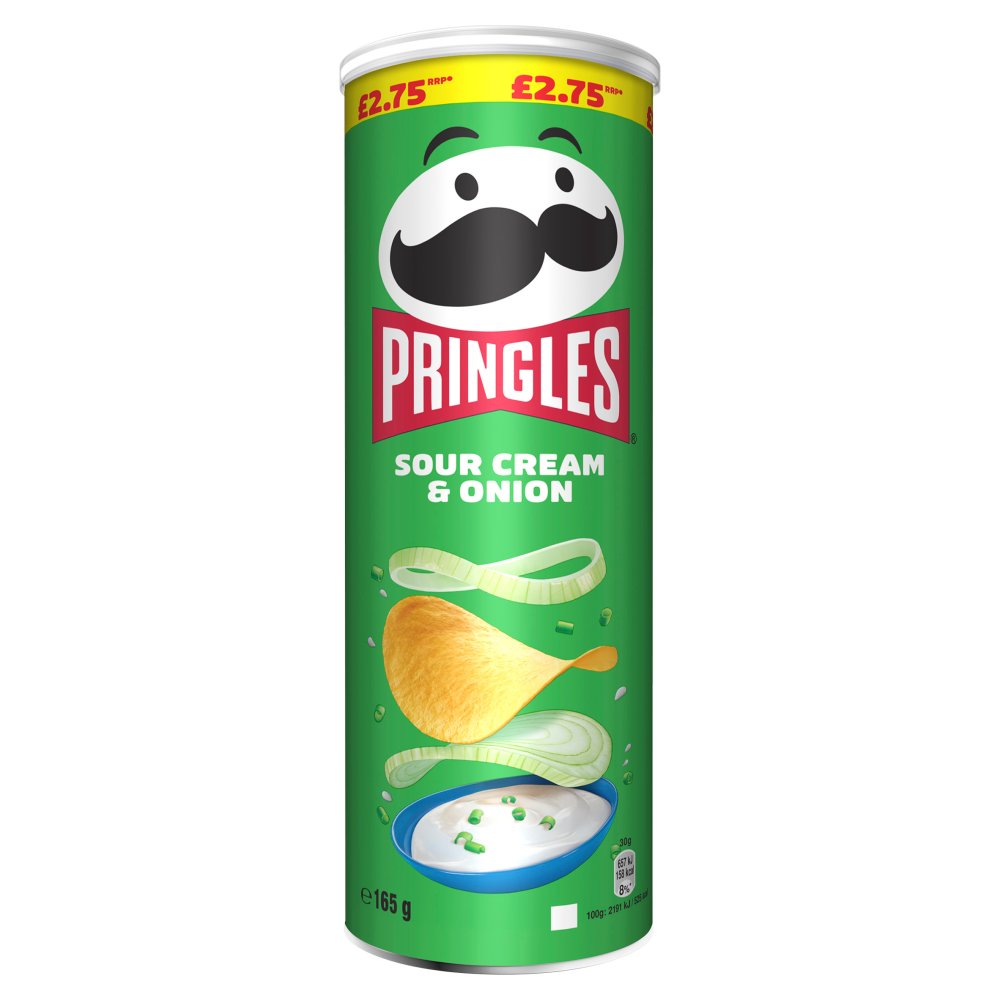 Pringles Sour Cream & Onion Crisps 6 x 165g