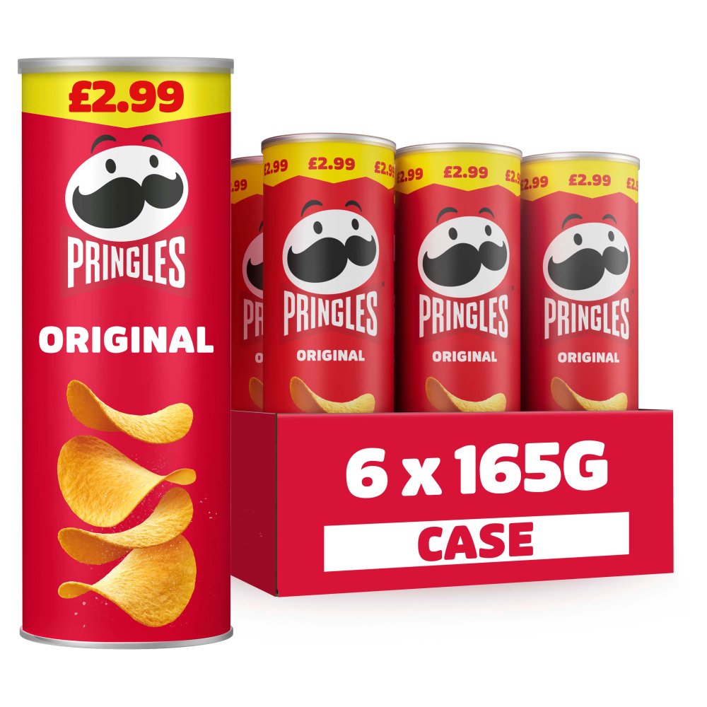 Pringles Original Crisps 6 x 165g - Snacks Crisps