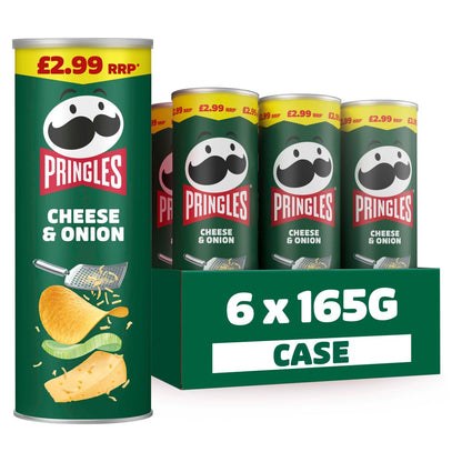Pringles Cheese &amp; Onion 6 x 165g - Snacks Crisps