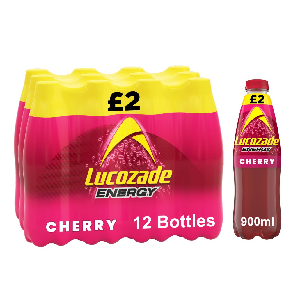 Lucozade Wild Cherry 12 x 900ml Energy Drink