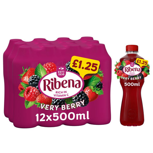 Ribena Very Berry Juice Drink 12 x 500ml