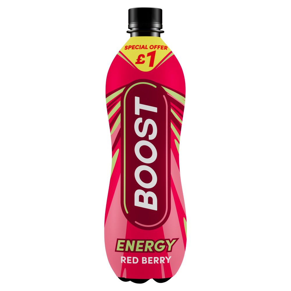 Boost Red Berry Energy Drinks 12 x 500ml