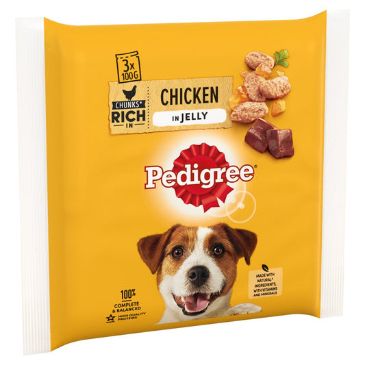 Pedigree Adult Chicken in Jelly 14x100g- Adult Wet Dog Pouches