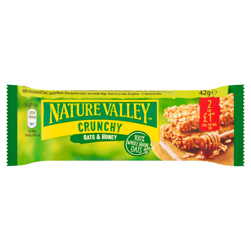 Nature Valley Crunchy Oats &amp; Honey 18 x 42g - Cereal Bars