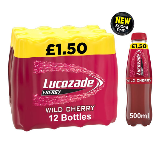 Lucozade Energy Drink Wild Cherry 12 x 500ml