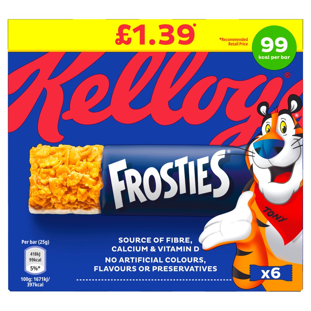 Kellogg's Frosties 14 × 6 × 25g - 84 Snack Bars