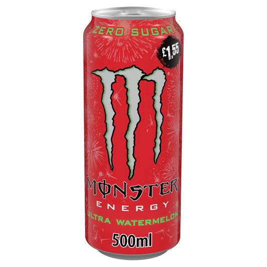 Monster Ultra Watermelon  12 x 500ml - Zero Sugar Energy Drink