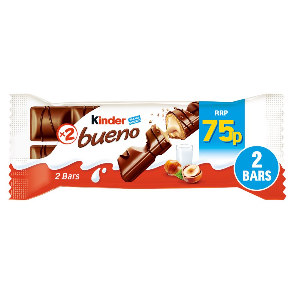 Kinder Bueno Chocolate &amp; Hazelnuts 30 x 43g - Chocolate Bar