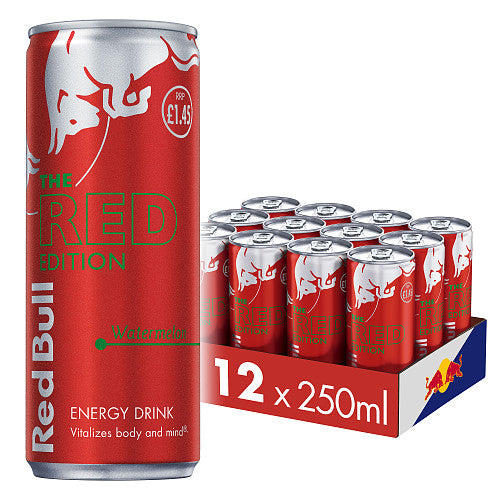 Red Bull Watermelon 12 x 250ml - Red Edition  Energy Drink