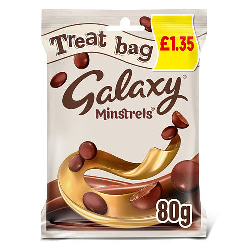 Galaxy Minstrels Milk Chocolate Buttons Treat Bag 80g × 20 × 1