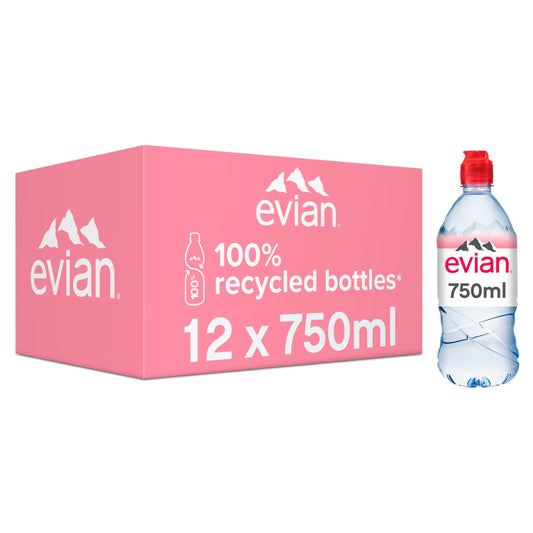 Evian Still Natural Mineral Water 12 x 750ml