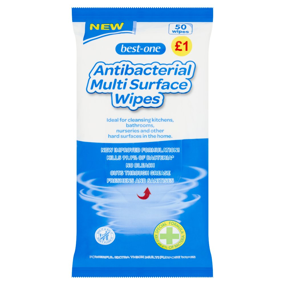 Best-One Antibacterial 12 × 50s - Multi Surface Wipes