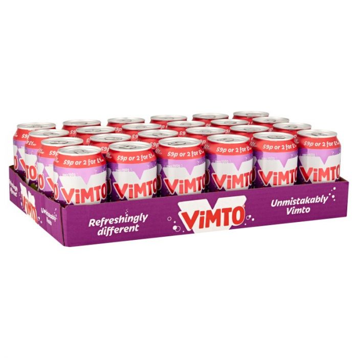 Vimto Sparkling  24 x 330ml - Carbonated Fruit Drink Cans