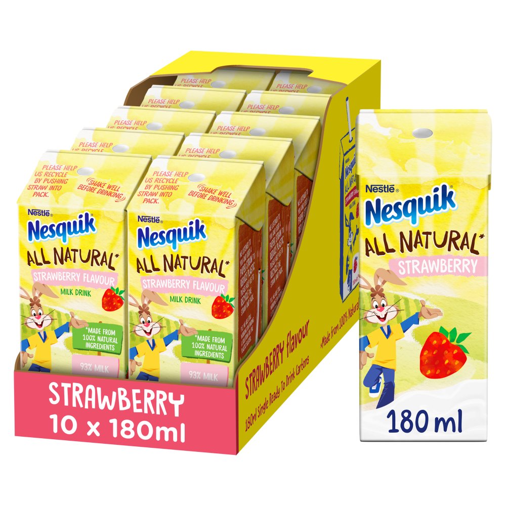 Nesquik Strawberry 10 x 180ml - Milk Shake Drink
