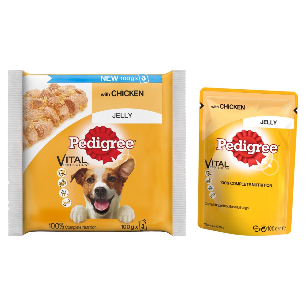 Pedigree Adult Chicken in Jelly Pouches 14x 100g - Wet Dog Food