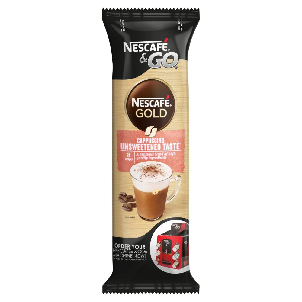 Nescafé & Go 8 x 17.5g Gold Cappuccino Unsweetened Taste