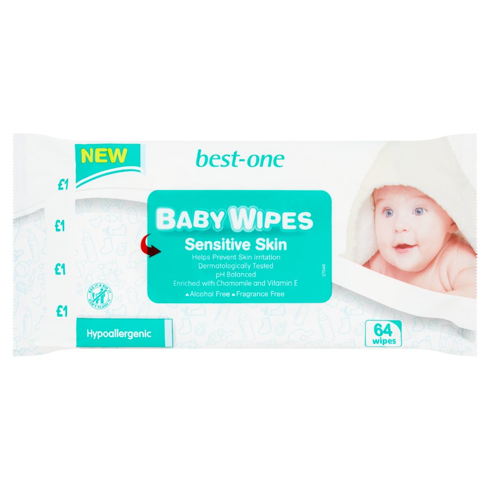 Best-One Sensitive Skin - 12 × 64 Baby Wipes