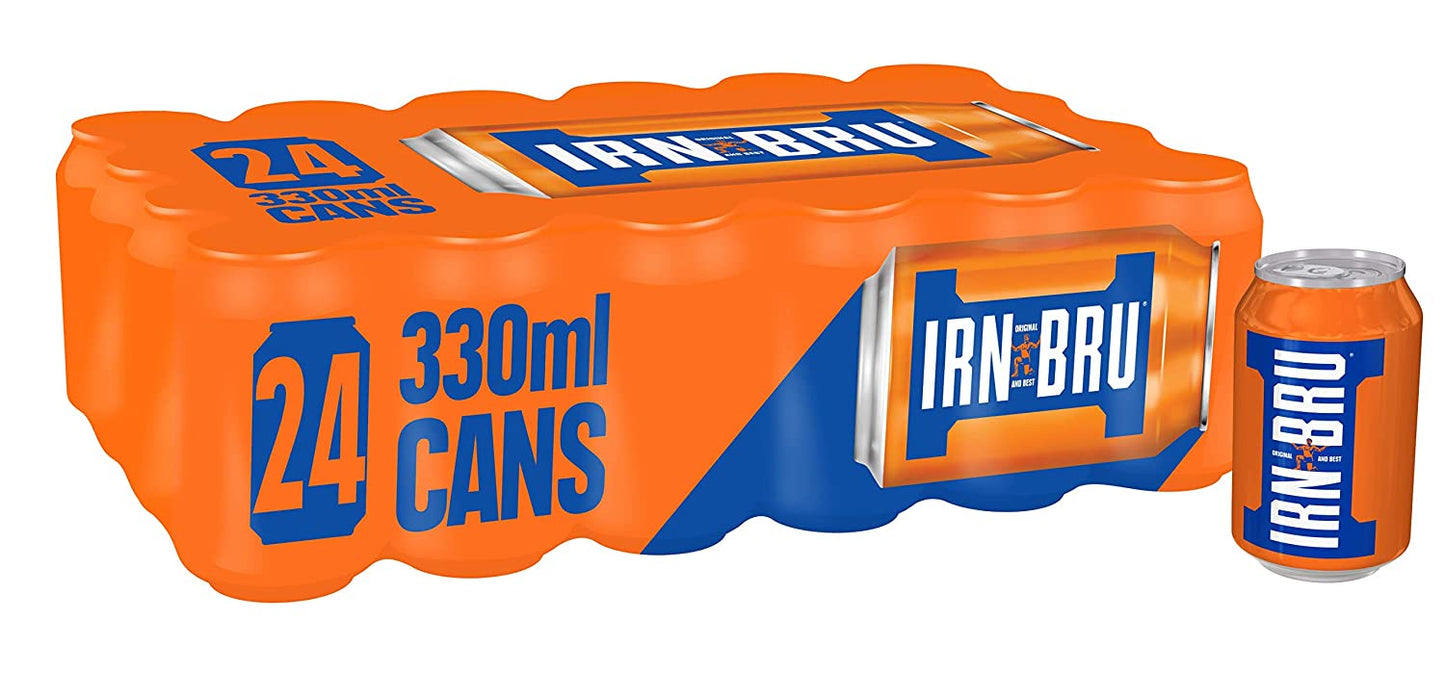 IRN-BRU Cans 24 x 330ml 75P - Soft Drink
