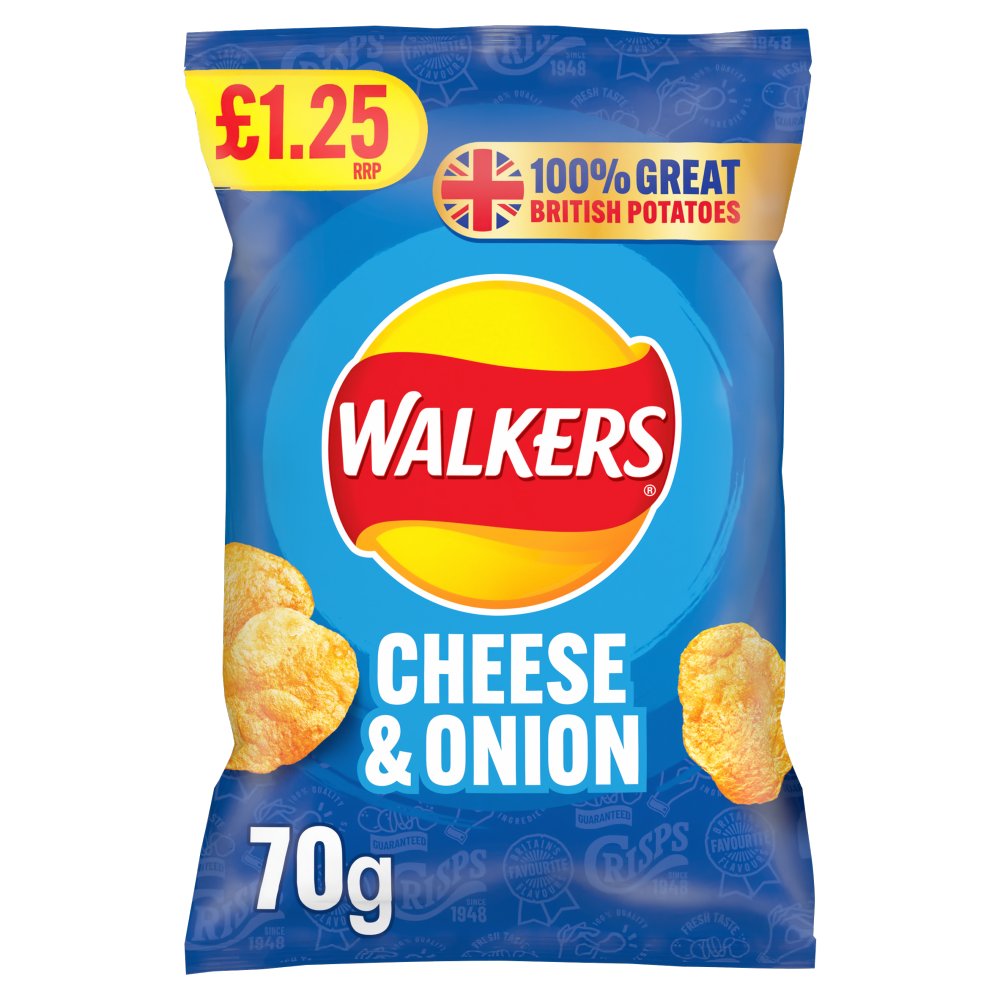 Walkers Cheese & Onion Crisps 15 x 70g