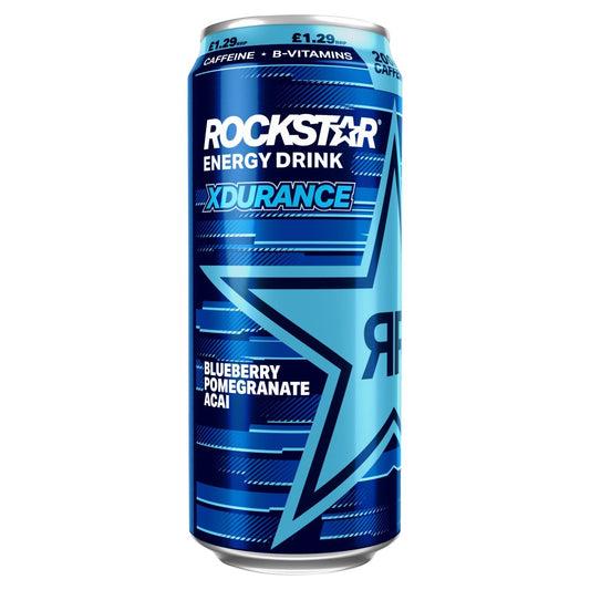 Rockstar Blueberry & Pomegranate Acai 12 x 500ml - Xdurance Energy Drink