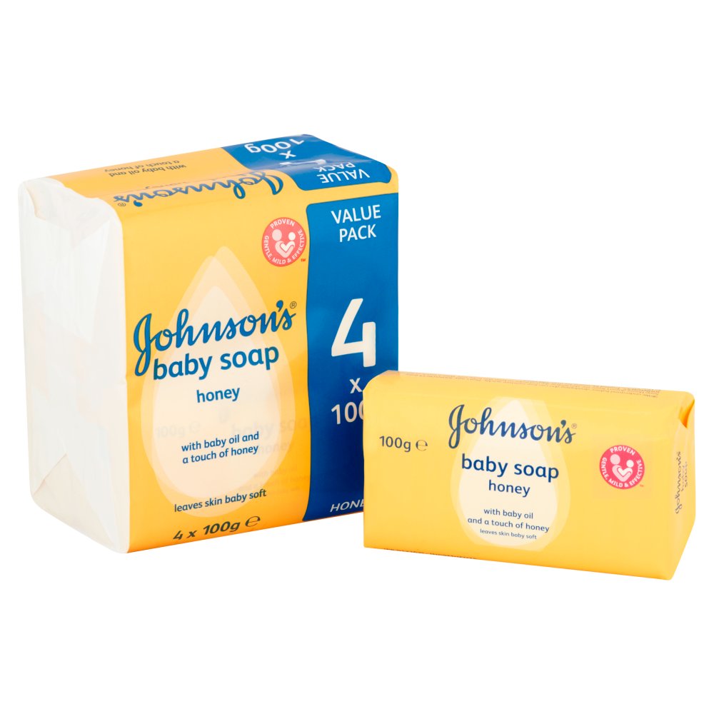 JOHNSON'S - Baby Honey Soap 4 x 100g