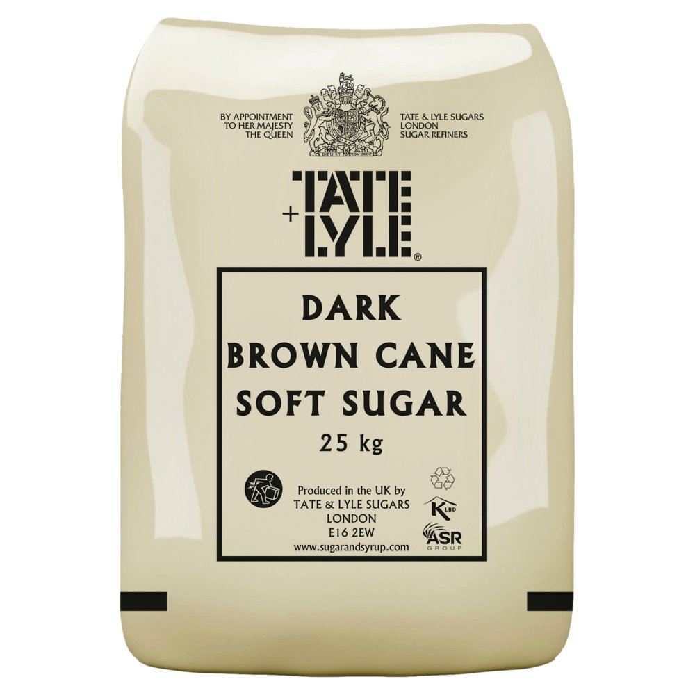 Tate &amp; Lyle Dark Brown Cane Soft Sugar 25kg