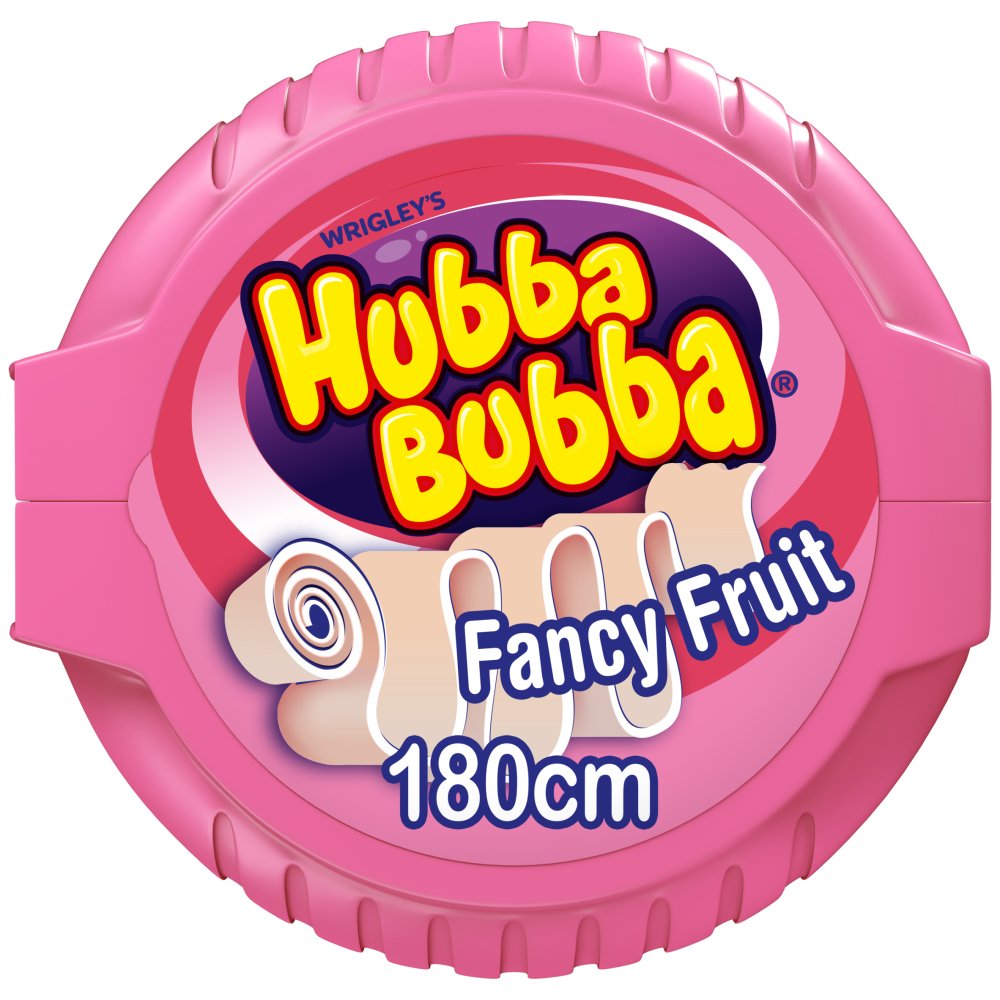 Hubba Bubba Fancy Fruit 12 x 56g - Mega Long Tape - Chewing Gums Box