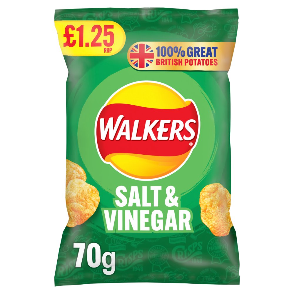 Walkers Salt & Vinegar Crisps 15 x 70g
