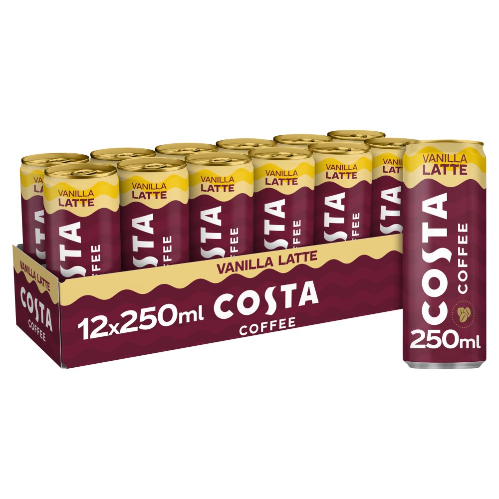Costa Vanilla Latte 12 x 250ml - Iced Coffee Drink
