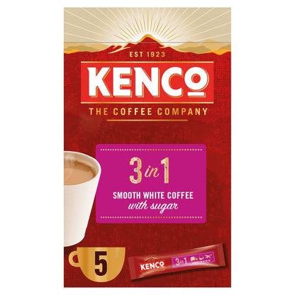 Kenco 3 in 1 Smooth White Instant Coffee 5 x 20g Sachets