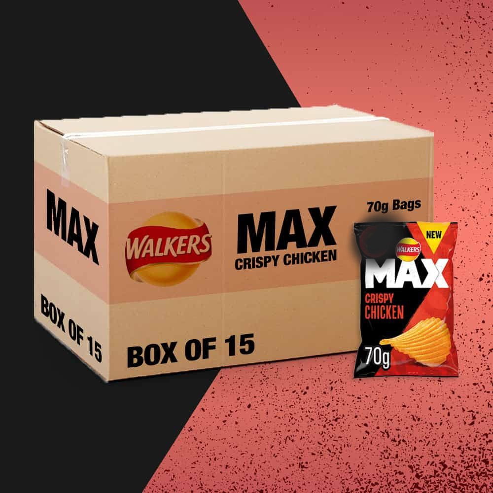 Walkers Max Crispy Chicken Crisps 15 x 70g